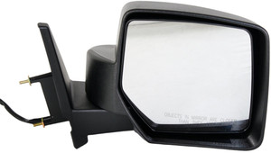 Right Passenger Side Mirror for Jeep Patriot 2007-2017, Power Adjustable, Manual Folding, Non-Heated, Textured Exterior, Replacement