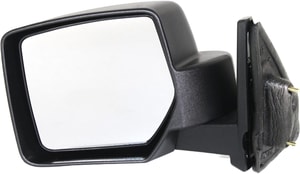 Manual Adjust, Manual Folding Left Driver Mirror for Jeep Patriot 2007-2017, Non-Heated, Textured Replacement