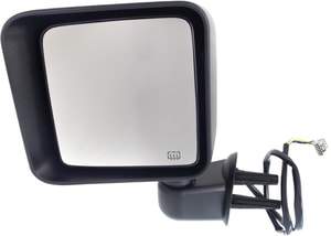 Power Mirror for Jeep Wrangler JK 2014-2014, Left Driver, Manual Folding, Heated, Textured, Replacement