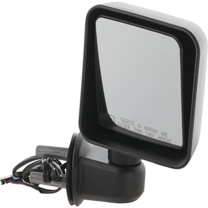 Power Mirror for Jeep Wrangler JK 2015-2018, Right Passenger, Manual Folding, Heated, Textured, Replacement