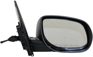 Manual Remote Mirror for Kia Forte 2010-2013, Right Passenger, Manual Folding, Non-Heated, Paintable, w/o Signal Lights, Sedan, Replacement