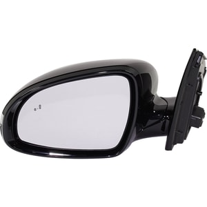 Power Mirror for Kia Sportage 2017-2019, Left Driver, Power Folding, Heated, Paintable, with Blind Spot Detection and Built-In Signal Light, without Auto Dimming, Memory, Puddle Light, Shadow Line, and Side Object Sensor, Replacement