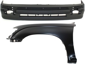 Front Fender Assembly for Toyota Tacoma 1998-2000, Left Driver Side, 2-Piece Kit, Rear-Wheel Drive, with Valance, Replacement