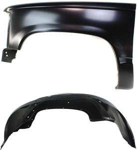 Front Fender Left Driver for Chevrolet C/K Full Size Pickup 1988-2000, 2-Piece Kit with Wheelhouse, Replacement