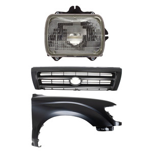 Front Fender Kit for 1997 Toyota Tacoma Right Passenger Side, Primed (Ready to Paint), 3-Piece with Grille and Headlight Replacement