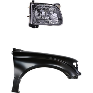 Front Fender for Toyota Tacoma 2001-2004 Right Passenger Side, Primed (Ready to Paint), 2-Piece Kit with Headlight - Replacement Part
