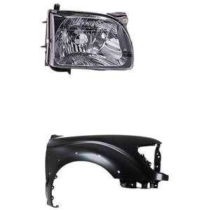 Front Fender for Toyota Tacoma 2001-2004 Right Passenger, Primed (Ready to Paint), 2-Piece Kit, with Headlight Replacement