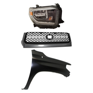 3-Piece Kit Grille with Fender and Headlight for 2018-2019 Toyota Tundra Replacement