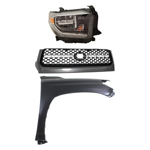 Grille, Fender and Headlight Kit for 2018-2019 Toyota Tundra, 3-Piece Replacement Set