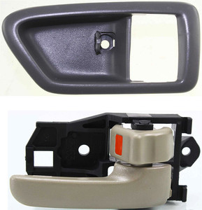 Front or Rear Interior Door Handle for Toyota Camry 1997-2001 Right Passenger, 2-Piece Kit with Door Handle Trim, Replacement