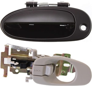 Front Door Handle Set for KIA Sephia (1998-2001) / Spectra (2000-2001), Left Driver, Inner and Outer, Set of 2, Replacement