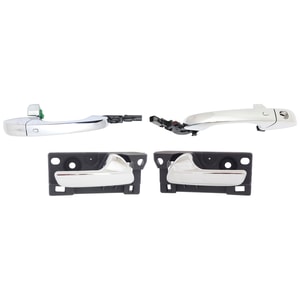 Front Exterior Door Handle Kit for Dodge Grand Cherokee (2011-2021)/Grand Cherokee WK (2022-2022) Right Passenger & Left Driver, 4-Piece with Interior Door Handles, Replacement