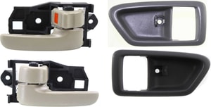 Front Interior Door Handle for 1997-2001 Toyota Camry, Right Passenger and Left Driver, 4-Piece Kit with Door Handle Trims, Replacement