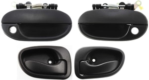 Auto Body Repair 4-Piece Kit for Hyundai Accent 1995-1998, Front, Right Passenger and Left Driver, Interior and Exterior Door Handle Replacement