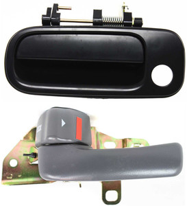 Front Exterior Door Handle for Toyota Camry 1992-1996, Left Driver, 2-Piece Kit with Interior Door Handle, Replacement