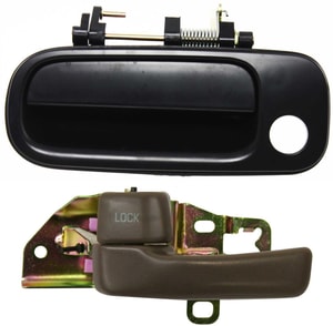 Front Exterior Door Handle and Interior Door Handle Kit for 1992-1996 Toyota Camry, Left Driver Side, 2-Piece Replacement