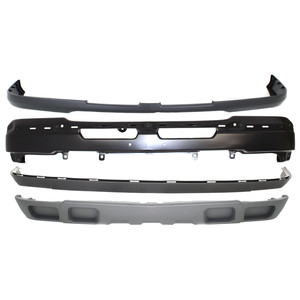 Front Bumper Cover for Chevrolet Silverado 2003-2007, 4-Piece Kit with Bumper and Valance, fits Base, LS, LT Models, Replacement