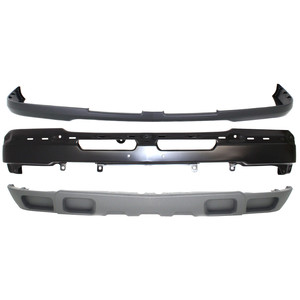 Front Bumper Cover for Chevrolet Silverado 2003-2007, 3-Piece kit with Bumper and Valance, Suitable for Base, LS, LT Models, Replacement