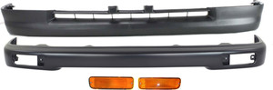 Front Bumper Replacement Kit for Toyota Tacoma 1995-1997, 4-Piece Kit with Bumper Lower Panel and Turn Signal Lights