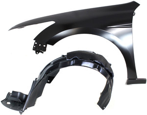 Front Fender with Fender Liner for 2008-2012 Honda Accord, Left Driver Side, 2-Piece Kit Replacement