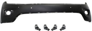 Front Bumper Cover for Jeep Grand Cherokee 2014-2015, 5-Piece Kit with Parking Assist Sensor, Replacement
