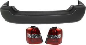 Tail Light for Toyota Highlander 2004-2007 Right Passenger and Left Driver 3-Piece Kit, with Bumper Cover Replacement