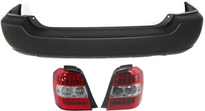 Tail Light Kit for 2006-2007 Toyota Highlander, Right Passenger and Left Driver, 3-Piece Set with Bumper Cover Replacement