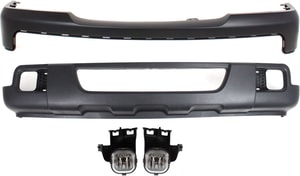 Front Bumper Cover 4-Piece Kit for 2006-2007 Ford Ranger with Valance and Fog Lights, Excluding STX Model, Replacement
