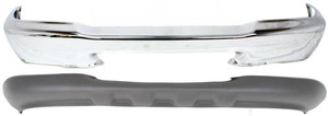 Front Bumper Kit for Ford Ranger 1998-2000, Chrome, 2-Piece Set with Valance, Four-Wheel Drive, without Splash Model, Replacement