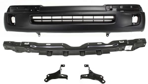 Front Bumper Cover for 1998-2000 Toyota Tacoma, 4-Piece Kit with Bumper Reinforcement and Bumper Brackets, Replacement