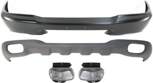 Front Bumper for 1998-2000 Ford Ranger, Paint-to-Match, 4-Piece Kit with Fog Lights and Valance, Replacement