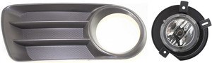 Fog Light Assembly for Ford Explorer 2002-2005/Explorer Sport 2002, Right Passenger Side, 2-Piece kit, Halogen, includes Fog Light Trim, Replacement
