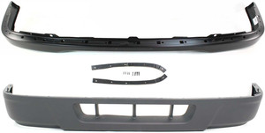 Front Bumper for 2004-2005 Ford Ranger, Painted Black, 2-Piece Kit with Valance, Replacement