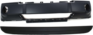 Front Bumper Cover for Jeep Grand Cherokee 2005-2007, 2-Piece Kit with Air Dam, Replacement