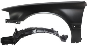 Front Fender Left Driver for 1990-1993 Honda Accord, 2-Piece Kit with Fender Liner Replacement