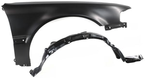 Front Fender Right Passenger 2-Piece Kit with Fender Liner for 1990-1993 Honda Accord, Replacement Part
