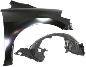 Front Fender Set for Nissan Versa 2007-2012, Set of 2, Right Passenger with Fender Liner, Fits Hatchback/(Sedan 2007-2011) Replacement