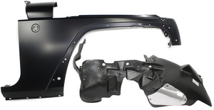 Front Fender Set for Jeep Wrangler (JK) 2007-2018, Includes 2 Right Passenger Fenders with Fender Liner, Replacement Kit