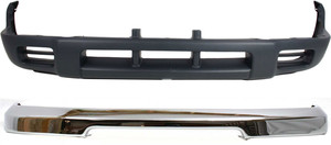 Front Bumper for Nissan Frontier 1998-2000, 2-Piece Kit with Valance, Replacement