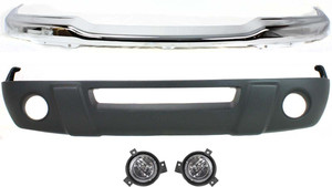 Front Bumper Replacement Kit for 2001-2003 Ford Ranger, 4-Piece, 4WD (Four-Wheel Drive), Includes Fog Lights and Valance