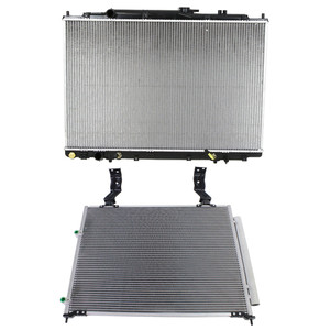 Radiator Kit for Acura MDX 2001-2006 / Pilot 2003-2005, Aluminum Core, Suitable for 6 Cylinder, 3.5L Engine with Air Conditioning Condenser, Replacement