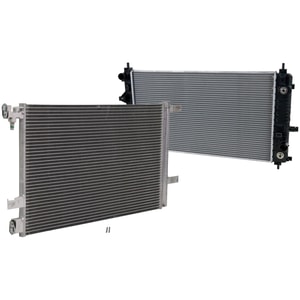 Radiator Kit for Chevrolet Impala 2014-2019 / Regal 2014-2017, Auto Transmission, Aluminum Core, 4 Cylinder, 2.5L/2.0L Engine, with Air Conditioning Condenser Replacement