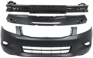 Front Bumper Cover Kit for 2008-2010 Honda Accord, 3-Piece Set with Bumper Absorber and Bumper Reinforcement Replacement