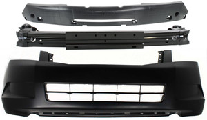 Front Bumper Cover Kit for 2008-2010 Honda Accord, 3-Piece Set with Bumper Absorber and Bumper Reinforcement, Replacement
