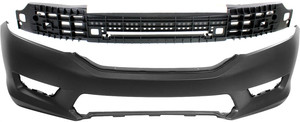 Front Bumper Cover for Honda Accord 2013-2015, 2-Piece Kit with Bumper Absorber, Replacement