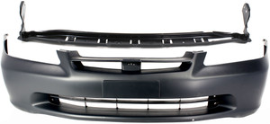 Front Bumper Cover for Honda Accord 1998-2000, 2-Piece Kit with Bumper Retainer, Replacement