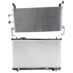 Radiator Kit for Dodge Neon 2000-2005, Chrysler Neon 2000-2002, with Air Conditioning Condenser, Auto/Manual Transmission, Aluminum Core, 4 Cylinder, 2.0 Liter Engine, Replacement
