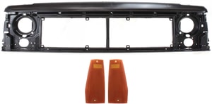 3-Piece Kit Header Panel with Side Markers for Jeep Cherokee 1991-1996 / Comanche 1991-1992, Replacement