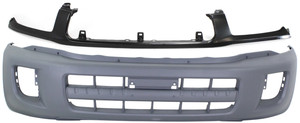 Front Bumper Cover for 2001-2003 TOYOTA RAV4, 2-Piece Kit with Bumper Trim, Replacement