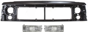 3-Piece Kit Header Panel with Header Panel and Turn Signal Lights for 1991-1996 Jeep Cherokee / 1991-1992 Comanche, Replacement